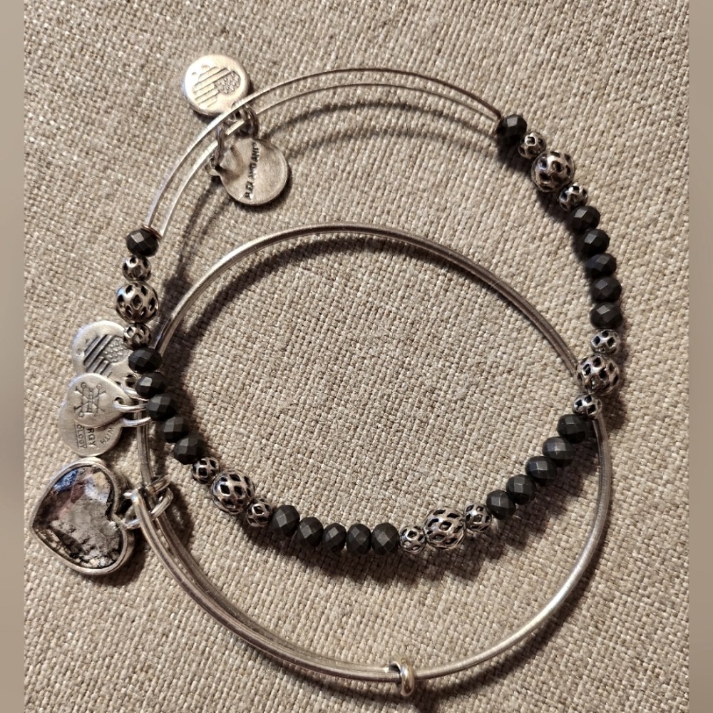 Alex and Ani set, Silver/Black